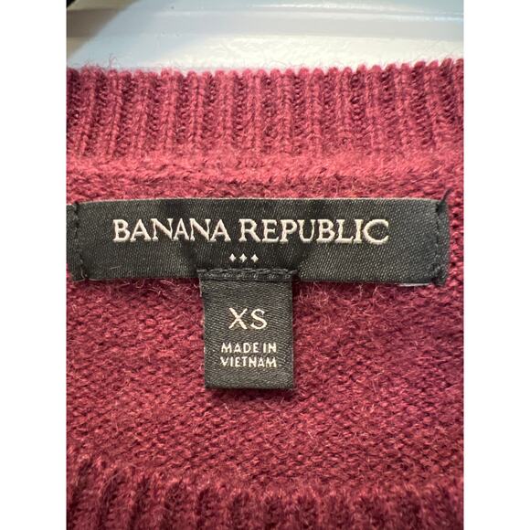 Banana Republic Women’s Long Sleeve Soft Cozy Knit Pullover Sweater Size XS Red - Picture 2 of 3